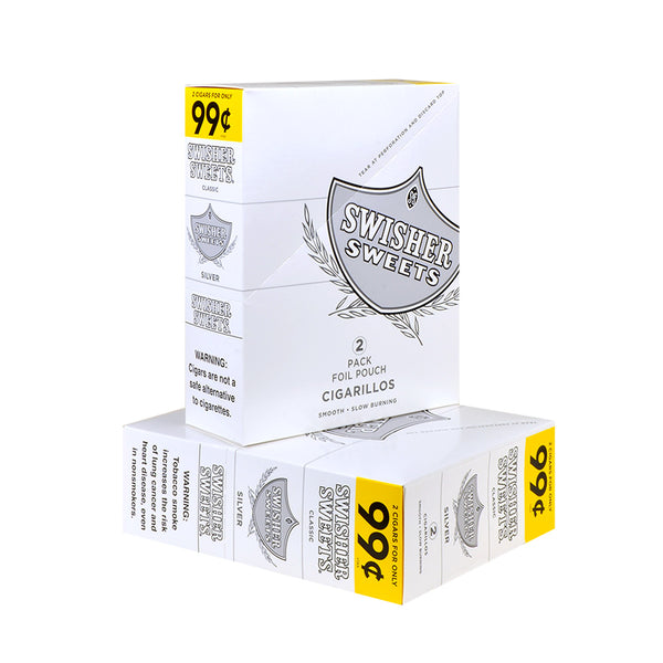 Swisher Sweets Silver Resealable Foil Pouch for Freshness