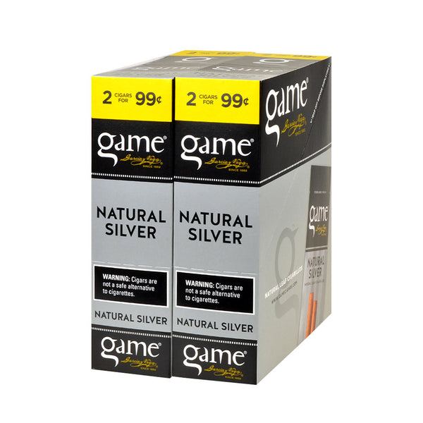 Game Vega Cigarillos Silver Foil 30 Pouches of 2 Display Box Bulk Pack