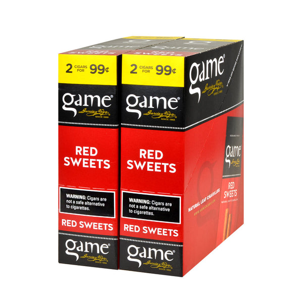 Garcia y Vega Game Red Sweets Cigarillos 30 Pouches of 2 Bulk Display Box