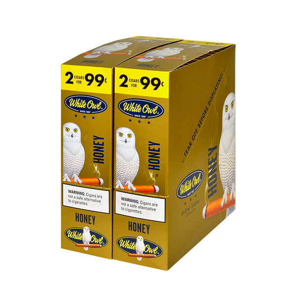 White Owl Gold Honey Cigarillos 30 Packs of 2 Box 60 Count