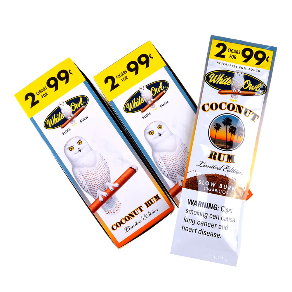 White Owl Coconut Rum Cigarillos 99 cents-foil