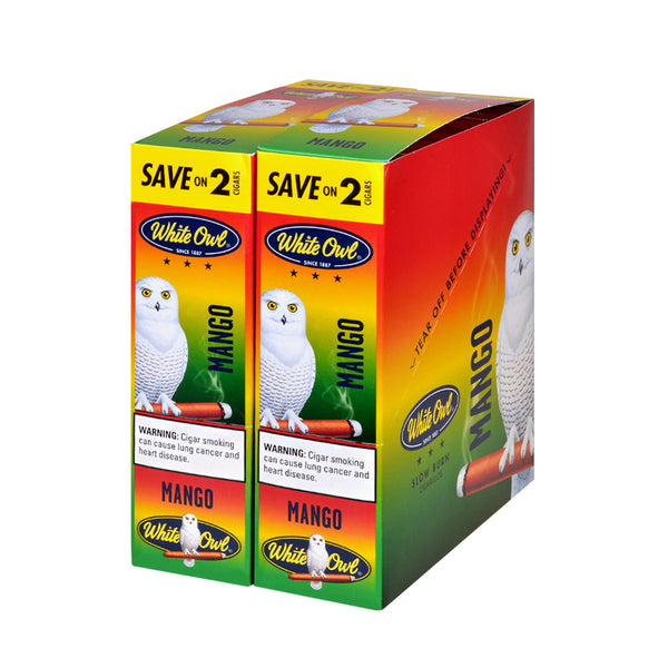 Close-up of White Owl Mango Cigarillo showing smooth homogenized tobacco wrapper