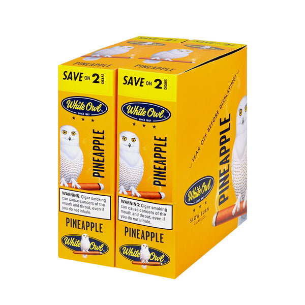 Close-up of White Owl Pineapple Cigarillo and Freshness Pouch