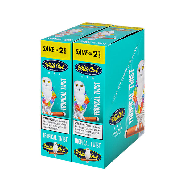 White Owl Tropical Twist Foil Pouch 2-Pack - Fresh Sealed Flavored Cigarillos