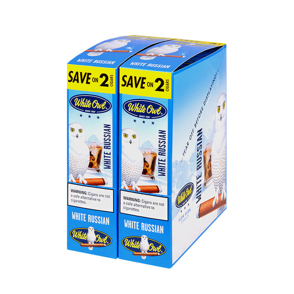 White Owl White Russian Cigarillo with Coffee and Cream Flavor Packaging
