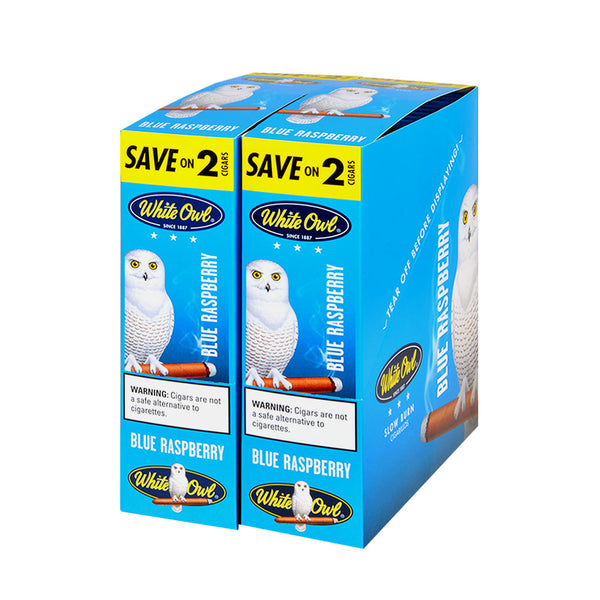 White Owl Blue Raspberry Cigarillo and Individual Resealable Pouch with mild tobacco blend