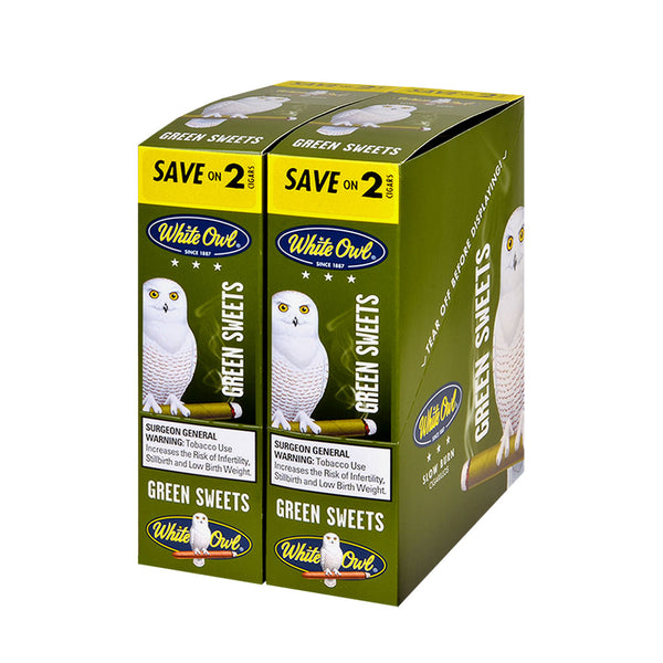 White Owl Green Sweets Cigarillos Branding and Machine Made Tobacco Detail