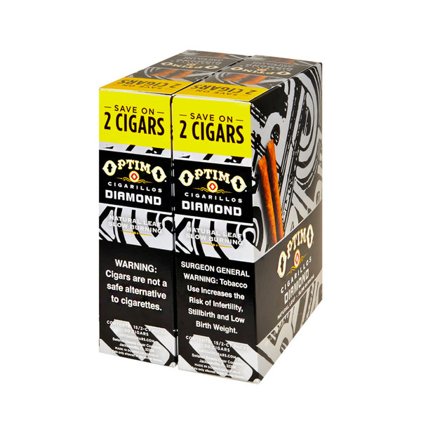 Optimo Diamond Cigarillos Foil Pouch 2-Pack with Natural Leaf Wrapper