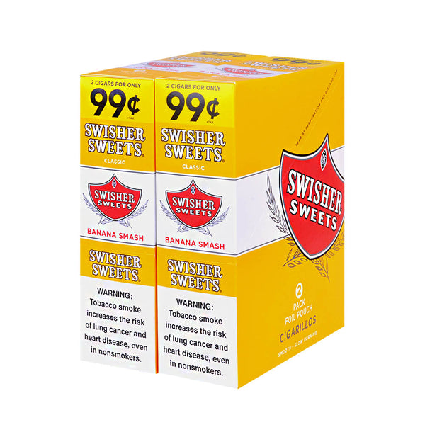 Swisher Sweets Banana Smash Foil Pouch 2-Pack Close-up View