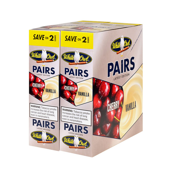 Single White Owl Pairs Cherry Vanilla resealable FoilFresh pouch for guaranteed freshness