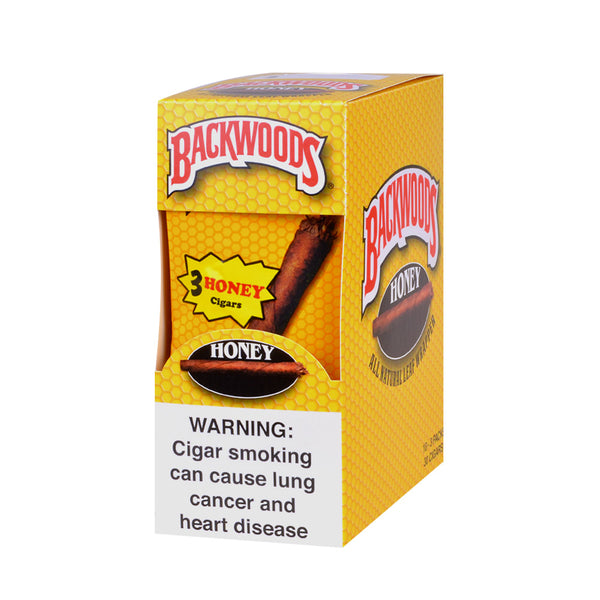 Backwoods Honey Cigarillos 8 Packs of 5 Display Box with Natural Leaf Texture