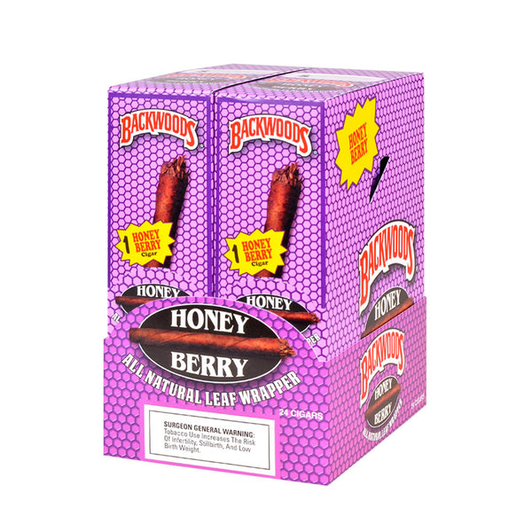Single Backwoods Honey Berry cigarillo pouch on white background