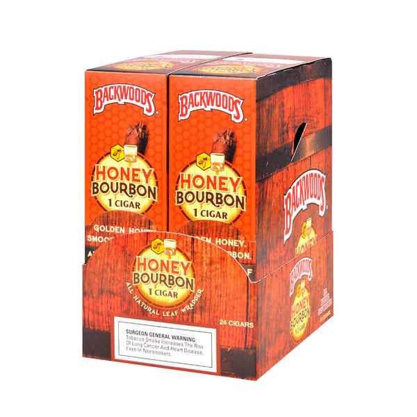 Bulk bundle of 8 packs of 5 Backwoods Honey Bourbon Cigarillos for sale