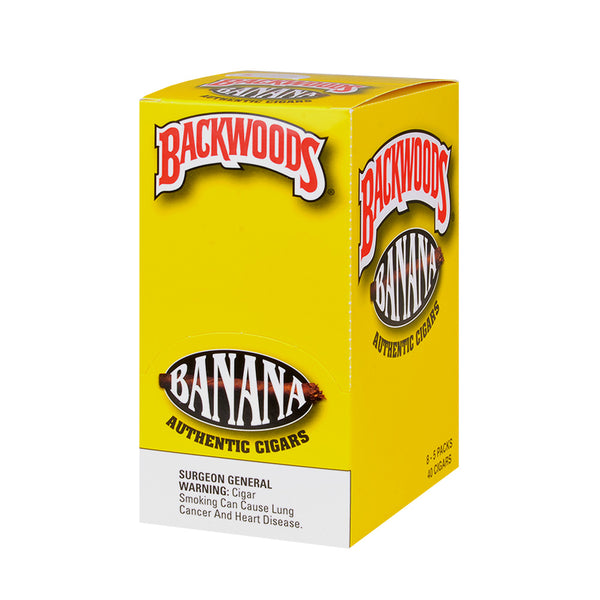 Backwoods Banana Cigarillos 5-Pack Pouch with Natural Leaf Wrapper
