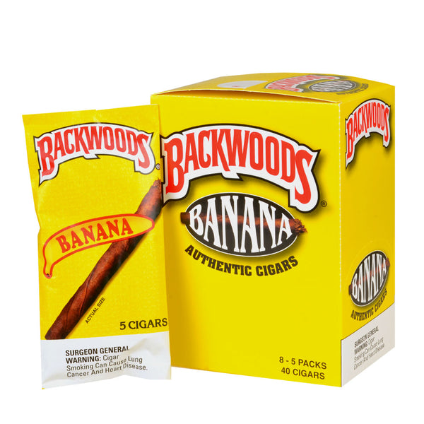 Backwoods Banana 8 Packs of 5 Cigars Display Box 40-Pack