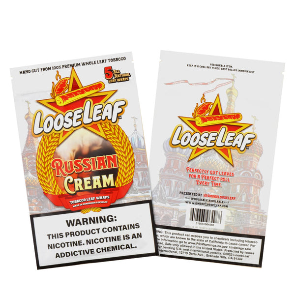 Loose Leaf Tobacco Wraps Variety Flavors 40 Count Retail Display