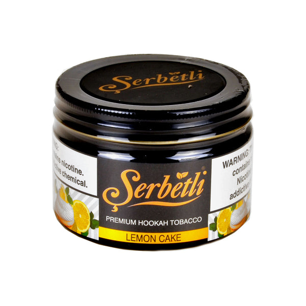 Serbetli Premium Hookah Tobacco 250g Tub - Lemon Cake Flavor Shisha Packaging