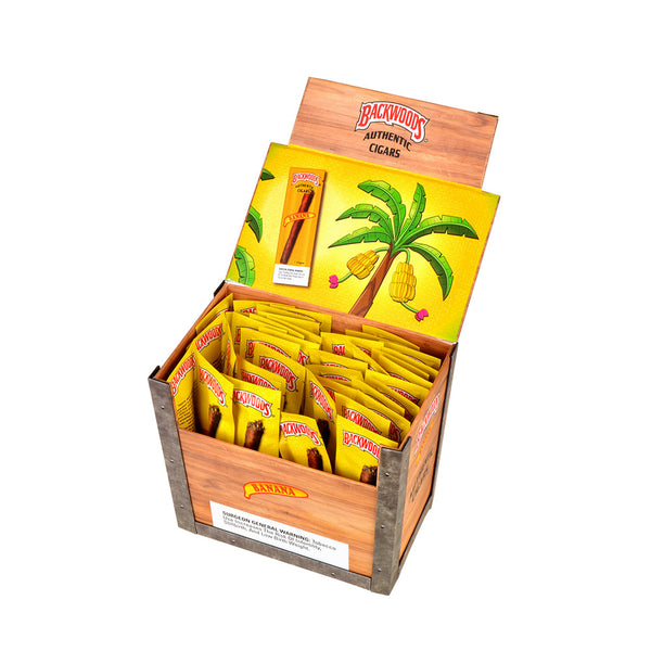 Backwoods Banana Natural Leaf Cigarillos Bulk 40-Pack Case