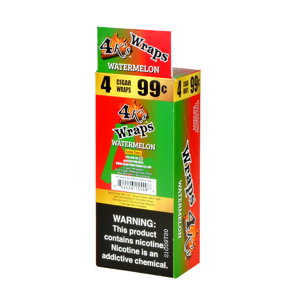 4 Kings Watermelon Tobacco Wrap Individual Pouch 4 for 99c Value Pricing