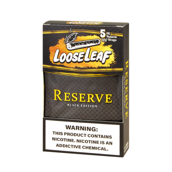 Loose Leaf Honey Bourbon Whole Leaf Wraps 5 Count Pouch