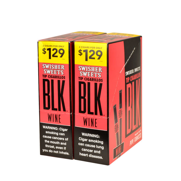 Individual Swisher Sweets BLK Tip Wine Cigarillo with Black Plastic Tip