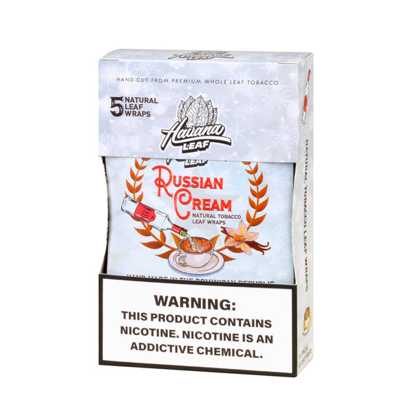 Havana Leaf Natural Tobacco Wraps 8 Packs of 5 Display Box