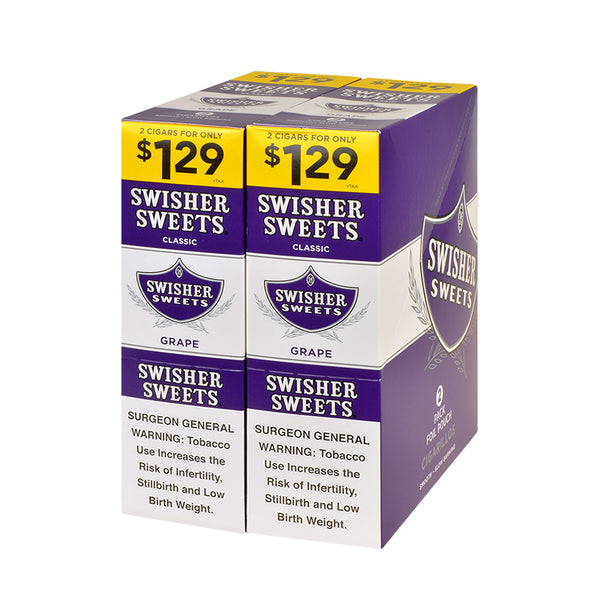 Swisher Sweets Grape Packaging Label and Tobacco Product Details