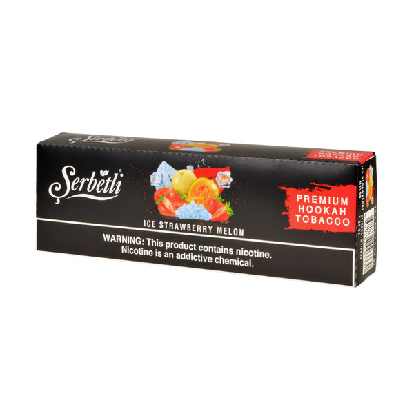 Serbetli Premium Hookah Tobacco Ice Strawberry Melon 250g Box and 50g Packs