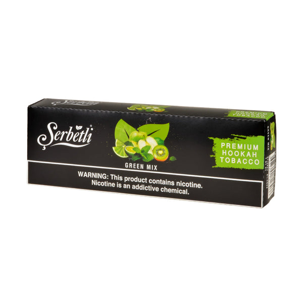 Serbetli Premium Hookah Tobacco Green Mix 250g Jar Packaging - Turkish Shisha