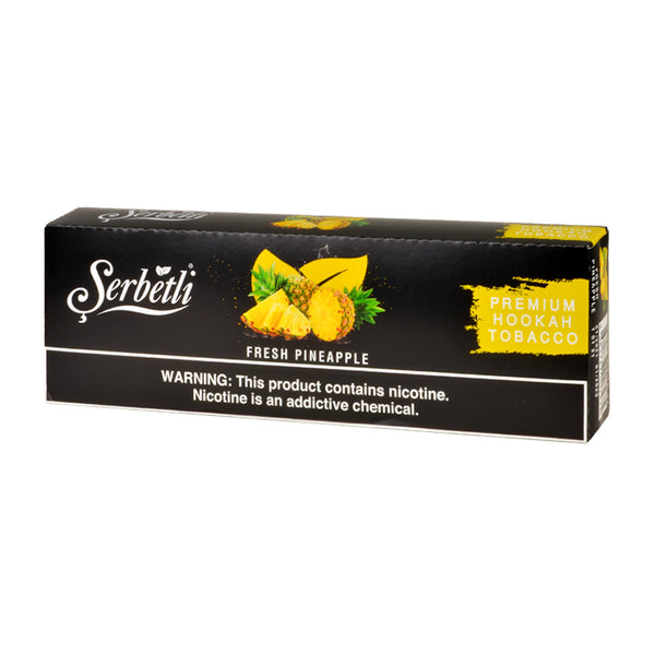 Serbetli Premium Hookah Tobacco Fresh Pineapple 50g Box Packaging - Authentic Turkish Shisha