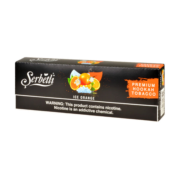 Serbetli Premium Hookah Tobacco Ice Orange 250g Box and Packaging
