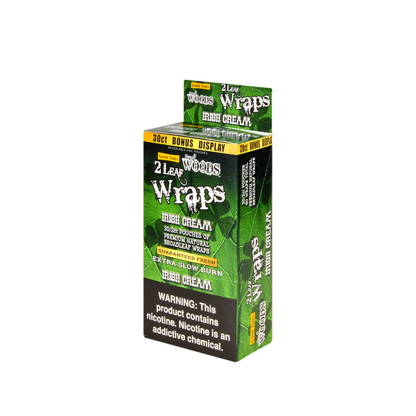 Good Times Sweet Woods Leaf Wrap Irish Cream 30 Pouches of 2 Display Box