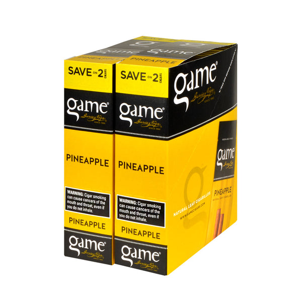 Close-up of Game Pineapple Foil Pouch showing Garcia y Vega branding