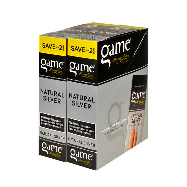 Game Vega Natural Silver Cigarillos Individual Foil Fresh Pouch Close-up