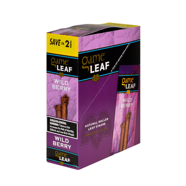 Game Leaf Wild Berry Resealable Foil Pouch of 2 Natural Leaf Cigarillos