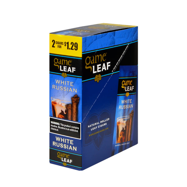 Game Leaf White Russian Cigarillos 15 Pouches Display Box