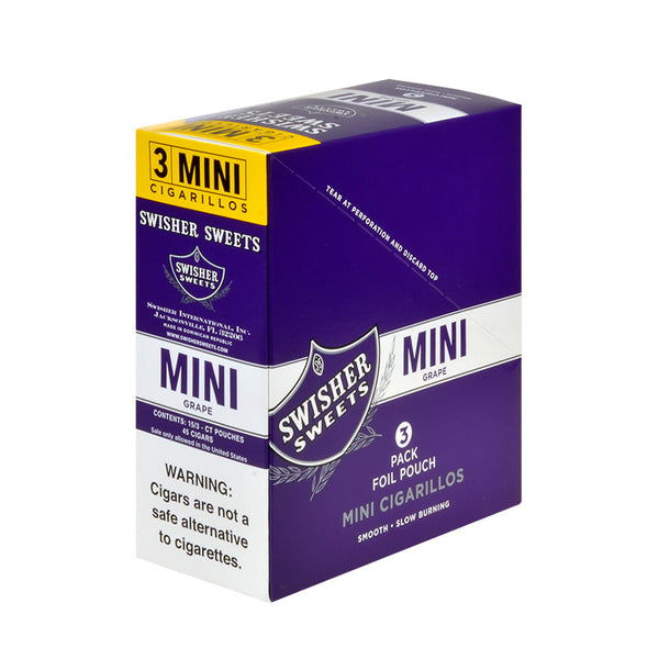 Swisher Sweets Grape Mini Cigarillos Single Resealable Foil Pouch Close-up