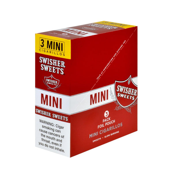 Swisher Sweets Mini Cigarillos Regular 15 Pouches of 3 Bulk Display Box