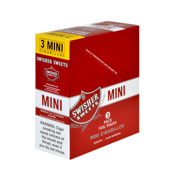 Individual Swisher Sweets Mini Regular 3-Count Foil Pouch Packaging