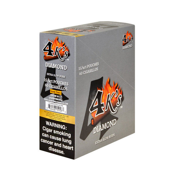 4 Kings Diamond Cigarillos Individual 4-Pack Foil Pouch Packaging
