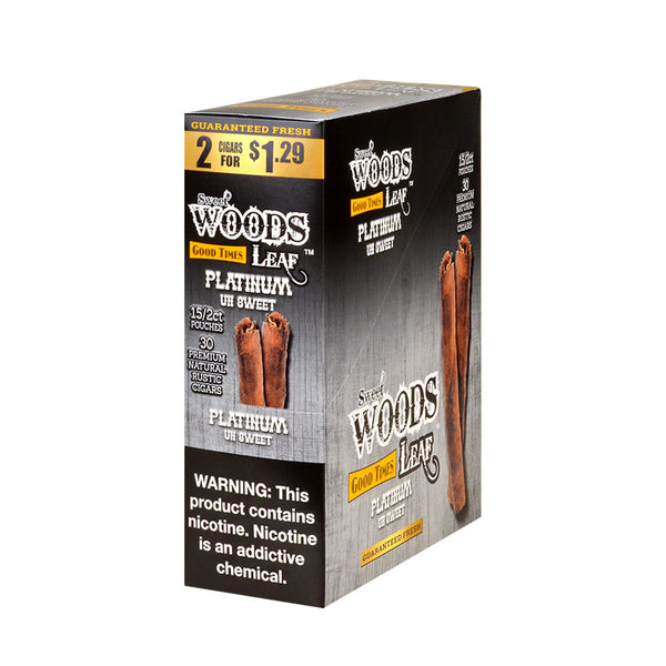Good Times Sweet Woods Platinum Cigarillos 15 Pouches Display Box