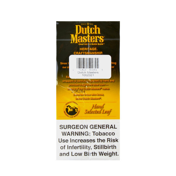 Close-up of Dutch Masters Honey Sport cigar highlighting the natural leaf wrapper and corona shape