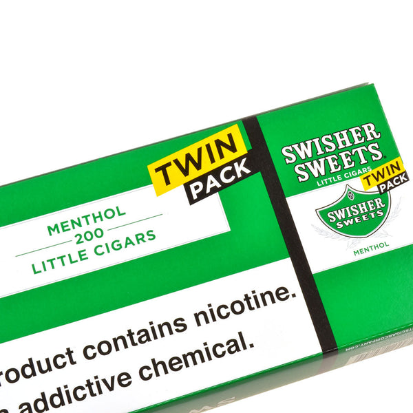 Bulk 200 Count Swisher Sweets Menthol Little Cigars Twin Pack Display