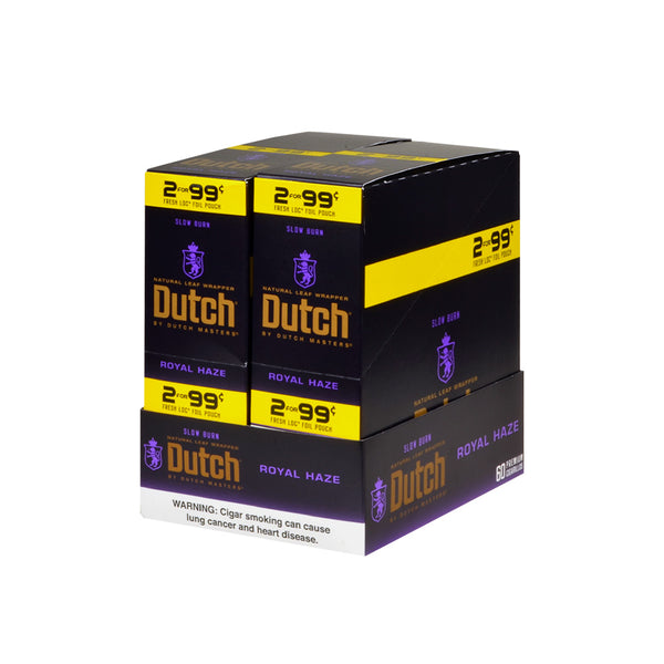Dutch Masters Foil Royal Haze Cigarillos 30 Packs of 2 Display Box