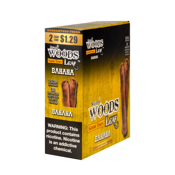 Good Times Sweet Woods Banana Cigarillos 15 Pouches of 2 Display Box