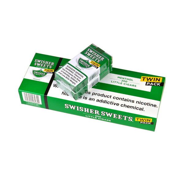 Swisher Sweets Menthol 100mm Filtered Little Cigars Packaging Detail