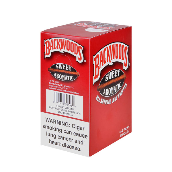 Single 5-Pack Pouch of Backwoods Sweet Aromatic Natural Leaf Cigars