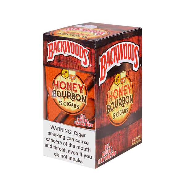 Single 5-count pouch of Backwoods Honey Bourbon flavored cigars