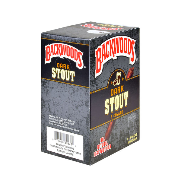 Close-up of Backwoods Dark Stout Natural Leaf Cigarillo Texture