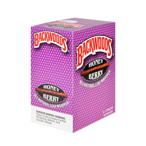 Backwoods Honey Berry Cigarillos 8 packs of 5 retail display box